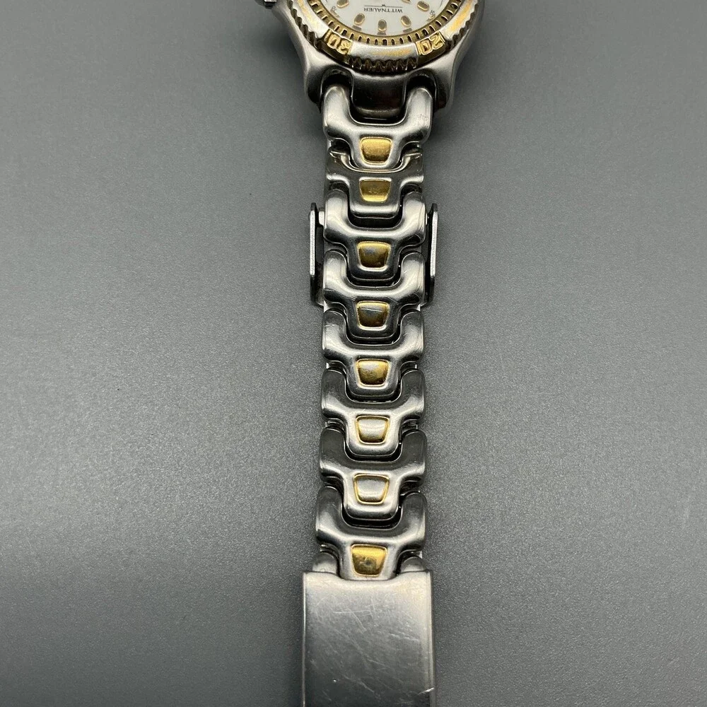Vintage Wittnauer Womens Watch 24mm White Dial Two Tone 100m New Battery 6